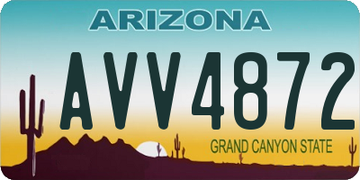 AZ license plate AVV4872