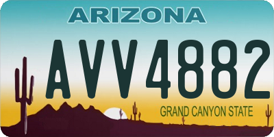 AZ license plate AVV4882