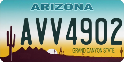 AZ license plate AVV4902