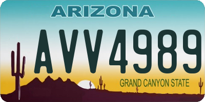AZ license plate AVV4989