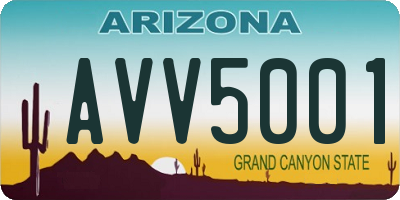AZ license plate AVV5001