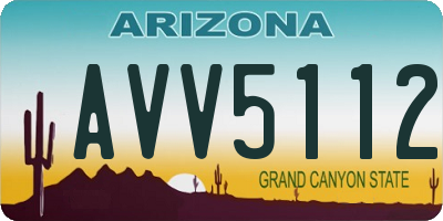 AZ license plate AVV5112
