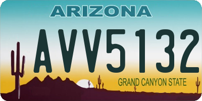 AZ license plate AVV5132