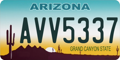 AZ license plate AVV5337