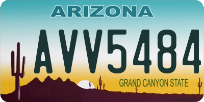 AZ license plate AVV5484