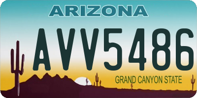 AZ license plate AVV5486