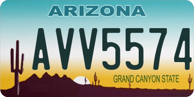 AZ license plate AVV5574