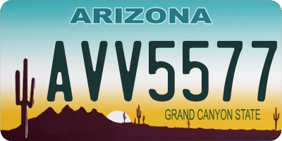 AZ license plate AVV5577