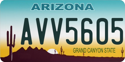 AZ license plate AVV5605