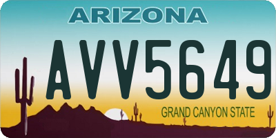AZ license plate AVV5649