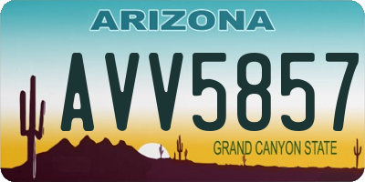 AZ license plate AVV5857