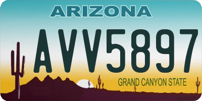 AZ license plate AVV5897