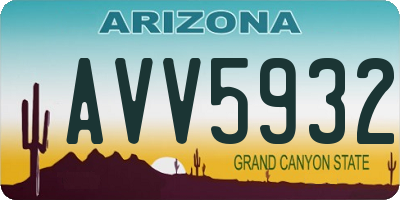 AZ license plate AVV5932