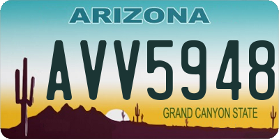 AZ license plate AVV5948