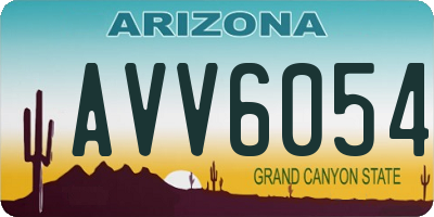 AZ license plate AVV6054