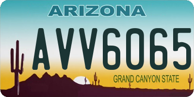 AZ license plate AVV6065