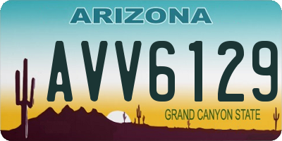 AZ license plate AVV6129