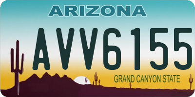 AZ license plate AVV6155