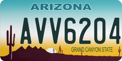 AZ license plate AVV6204