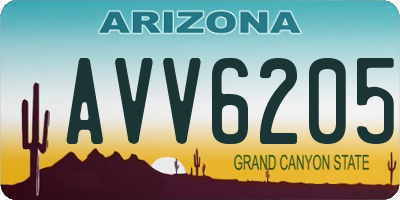 AZ license plate AVV6205