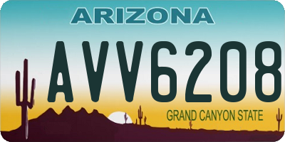 AZ license plate AVV6208