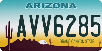 AZ license plate AVV6285