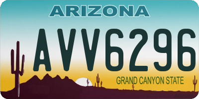 AZ license plate AVV6296