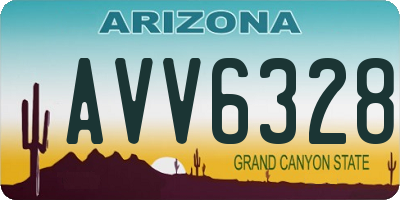 AZ license plate AVV6328