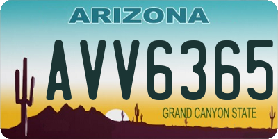 AZ license plate AVV6365