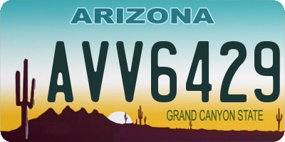 AZ license plate AVV6429
