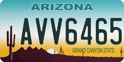 AZ license plate AVV6465