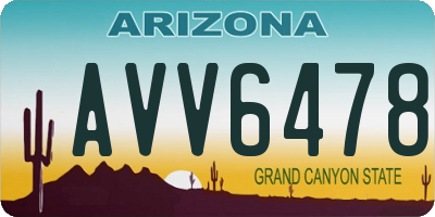 AZ license plate AVV6478