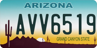 AZ license plate AVV6519