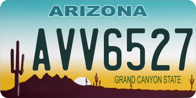 AZ license plate AVV6527