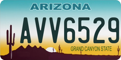 AZ license plate AVV6529