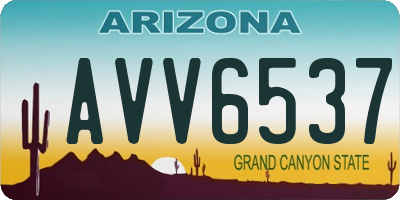 AZ license plate AVV6537