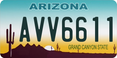 AZ license plate AVV6611