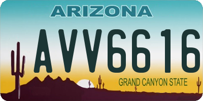AZ license plate AVV6616