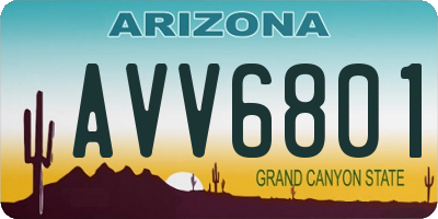 AZ license plate AVV6801