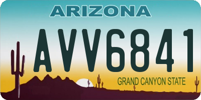 AZ license plate AVV6841