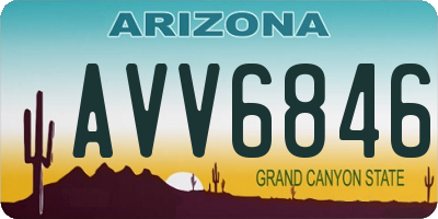AZ license plate AVV6846