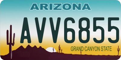 AZ license plate AVV6855