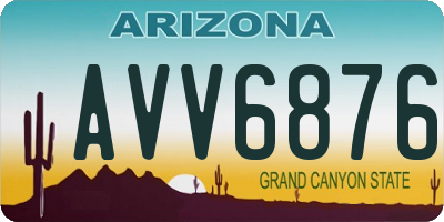 AZ license plate AVV6876