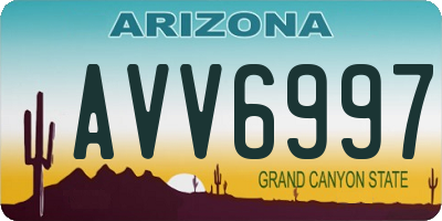 AZ license plate AVV6997
