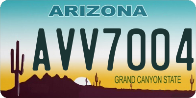 AZ license plate AVV7004