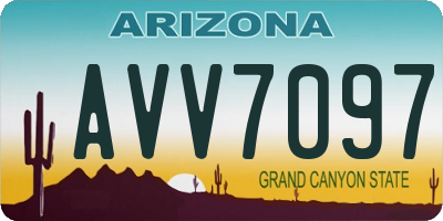 AZ license plate AVV7097