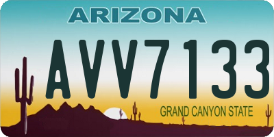 AZ license plate AVV7133