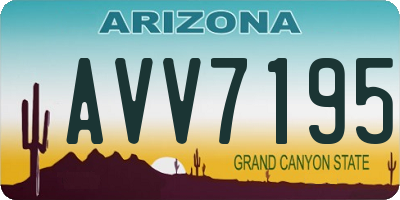 AZ license plate AVV7195