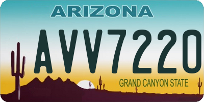 AZ license plate AVV7220