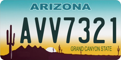 AZ license plate AVV7321